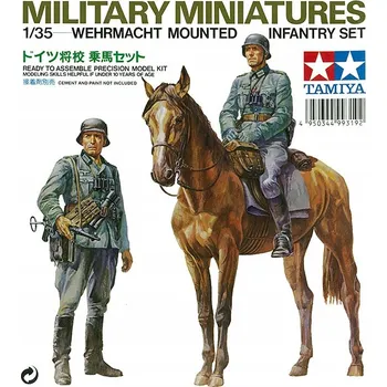 Plastikový model Figurky Tamiya Wehrmacht - Sada pěchoty na koních 1:35