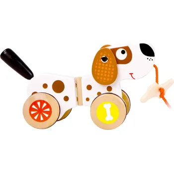 Dřevěná hračka small foot Tahací pes