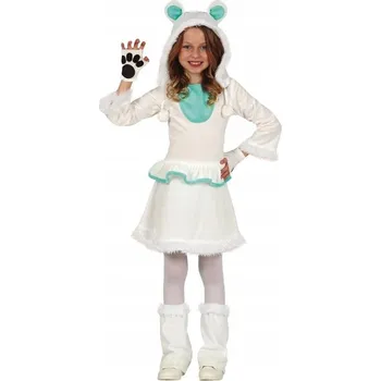 Karnevalový kostým KOSTÝM ŠATY MEDVĚD LEDNÍ BÍLÝ MEDVĚD 116