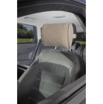 Cestovní polštářek Wooline Krční opěrka do auta s paměťovou pěnou, béžová