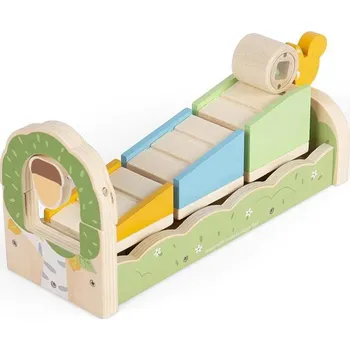 Dřevěná hračka Bigjigs Toys Motorická rampa s veverkou