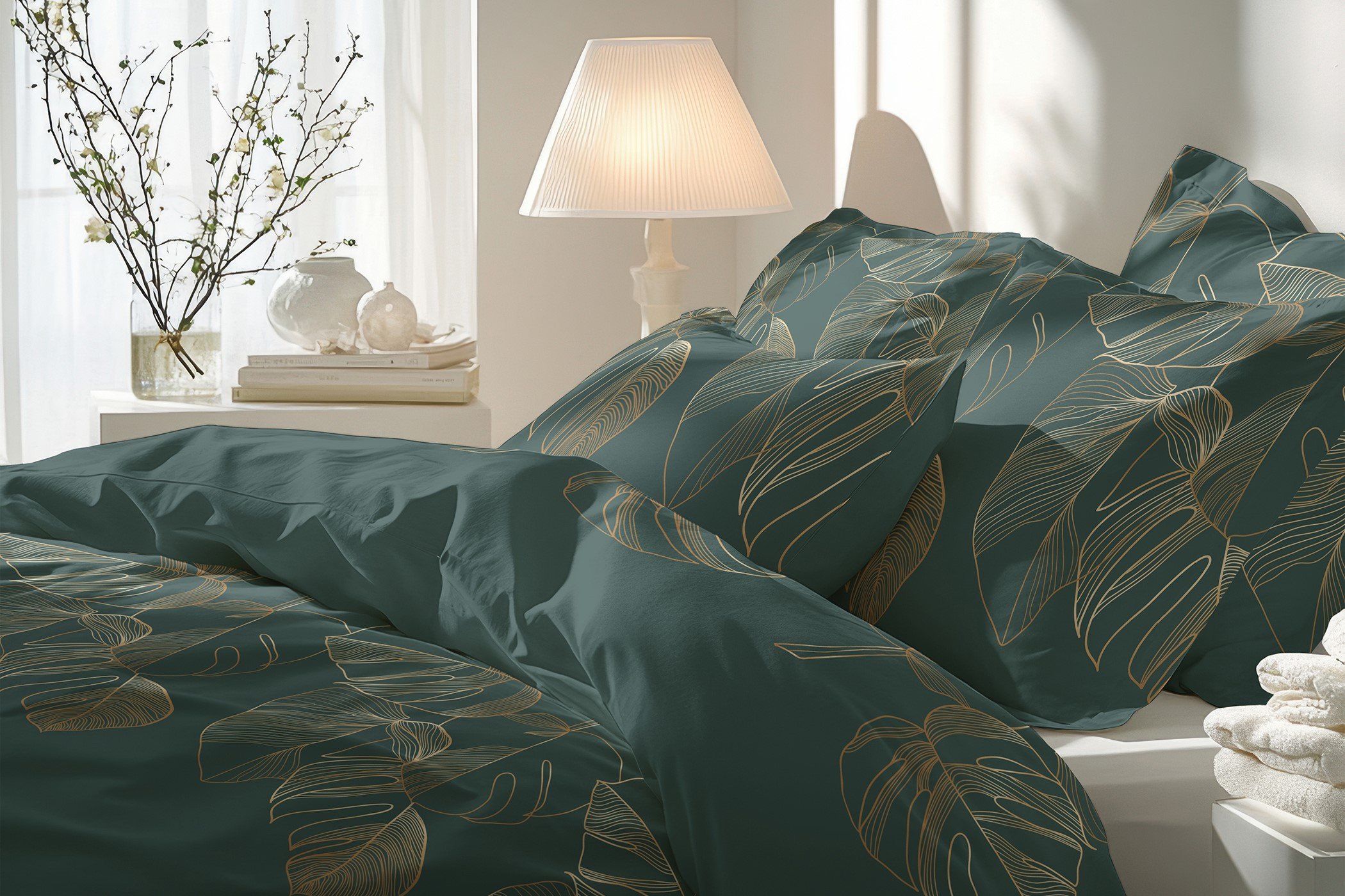Florella Saténové povlečení Edel Satin Gisele Gold Rozměr: 70x90 + 140x200 cm - loznice21.cz