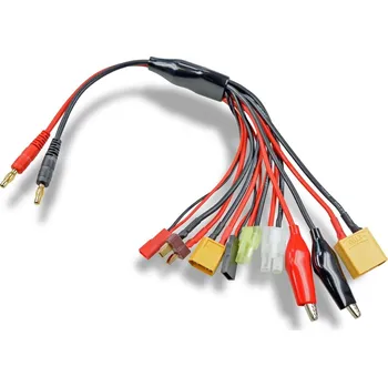 RC vybavení Vícenásobný nabíjecí kabel 8 v 1 4mm zástrčka