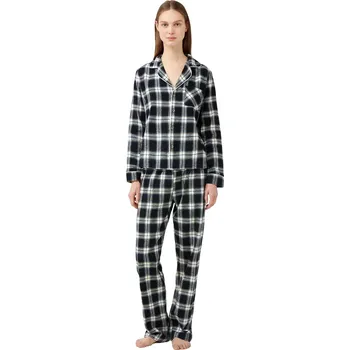 Dámská móda Dámské flanelové pyžamo Vamp propínací 21704 velikost L