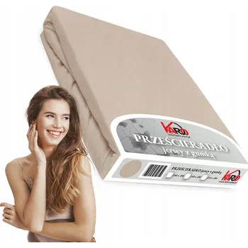 Prostěradlo Prostěradlo jersey s gumou 220x200 béžové Constance KARO