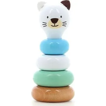 Dřevěná hračka Vilac Dřevěná nasazovací věž kočka Mariette