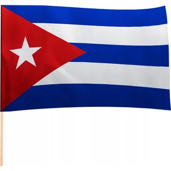 Obraz SILNÁ Vlajka KUBA 150x90 cm Kubánská vlajka Kuba SOLIDNÍ MATERIÁL