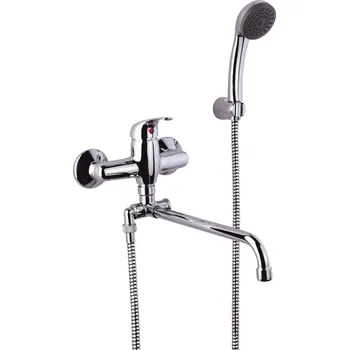 Vodovodní baterie Raf Polar Kombinovaná nástěnná baterie vana-umyvadlo s příslušenstvím, kulaté ústí 300 mm,