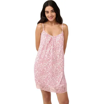 Dámská noční košile Květinová letní noční košile Vamp s krajkou 22811 pink blush velikost L