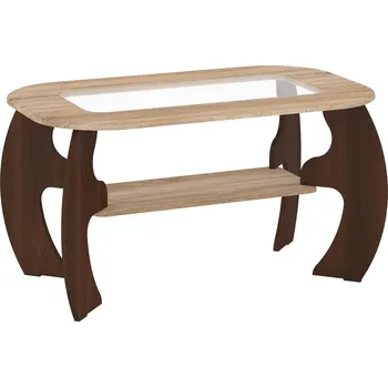 Konferenční stolek Konferenční stolek SAKURA MDF Barva: ořech - tmavý + dub sonoma