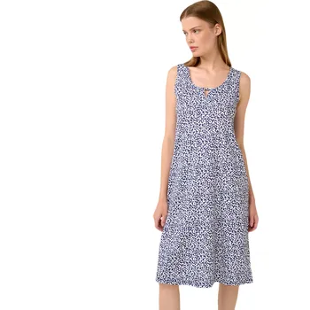 Dámská noční košile Bavlněná letní noční košile Vamp bez rukávů 22225 blue peony velikost M