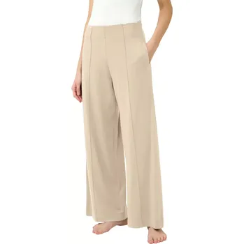 Dámské kalhoty Dámské široké lounge kalhoty s kapsami Vamp 23156 beige soleil velikost M