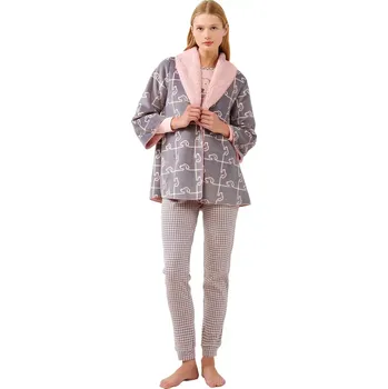 Dámský župan Dámský kabátek Vamp s potiskem 21483 velikost XL