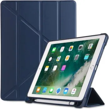 Pouzdro na tablet VSECHNONAMOBIL 33299 LEATHER zaklapovací obal Apple iPad 9.7 (2018/2017) / iPad Air (1/2) tmavomodrý