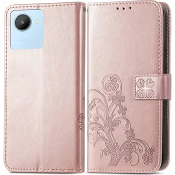 Pouzdro na tablet VSECHNONAMOBIL 59359 ART FLOWERS Peněženkový kryt Realme C30 světle růžový