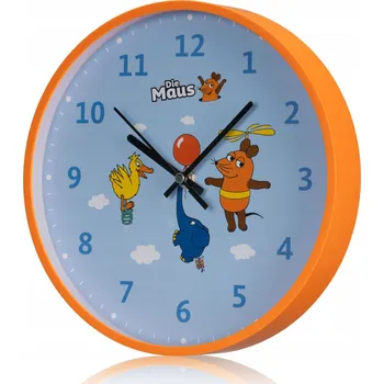 Hodiny DieMaus Nástěnné hodiny pro děti Myška, slon a kachna