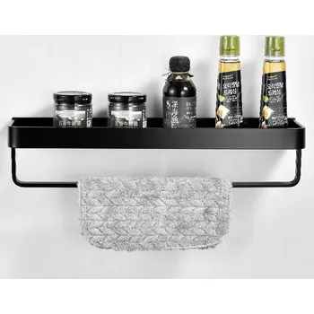 Rohová polička do sprchy s háčkem, montáž lepením