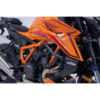 Rám pro motocykl Padací rám SW MOTECH CRASH BAR pro KTM SUPER DUKE 1390 R ABS rok 2023-2025 barva černá (Crash Bar ochranná výztuha pro motorku, pravá/lesvá strana - pár)