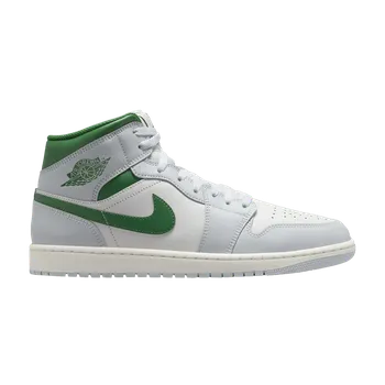 Pánská móda Air Jordan 1 Mid 'Summit White Lucky Green' Velikost: 44.5