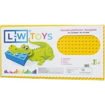 ostatní stavebnice L-W Toys Podložka na stavění - JUNIOR 16x32 bodů žlutá