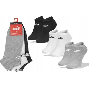 Pánské ponožky Ponožky Kotníkové Ponožky Puma , mix Bavlna 94710907 3 páry, velikost 39/42