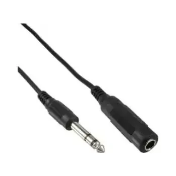 Audio kabel MicroConnect prodlužovací kabel Jack 6.3mm (M) - Jack 6.3mm (F) 5m černá (AUDNU5)