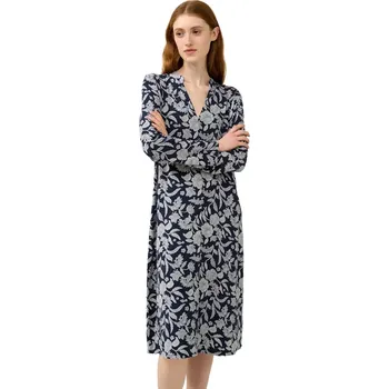 Dámská noční košile Dámská noční košile z mikromodalu se stojáčkovým límcem Vamp 23065 blue blazer velikost M