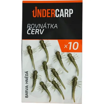 Rybářský háček UnderCarp Rovnátka Červ Hnědá 10ks