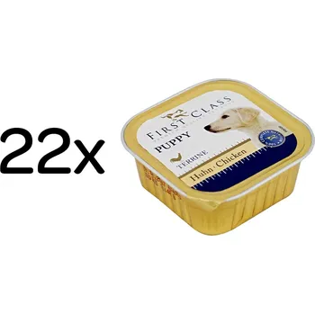 Krmivo pro psa FIRST CLASS Puppy drůbeží paštika pro štěňata 22 x 150 g