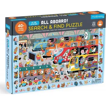 Puzzle Mudpuppy Puzzle Nádraží 64 dílků