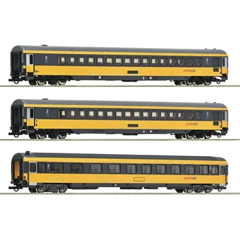 Vláček a vláčkodráha Roco Sada 3 ks osobních vagónů RegioJet - 6200082