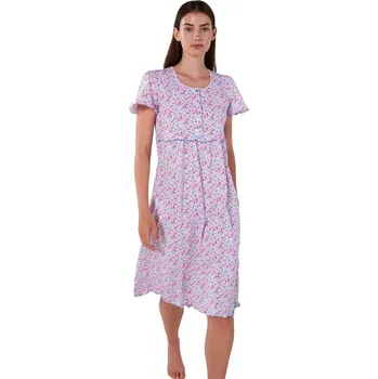 Dámská móda Barevná noční košile Vamp s krátkými rukávy 20272 velikost S