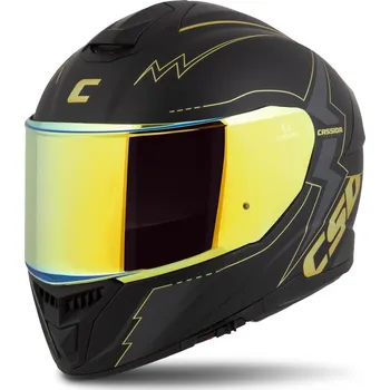 Helma na motorku Přilba integral gt 2.1 flash, cassida (černá matná/metalická zlatá/tmavě šedá, vel. xs) plexi s přípravou pro pinlock