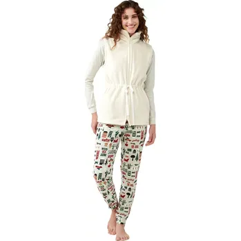 Dámská móda Dámská béžová fleecová vesta Vamp 21657 velikost XXL