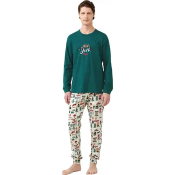 Pánské pyžamo Pánské pyžamo Vamp s potiskem 21650 velikost M