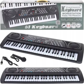 Hudební nástroj pro děti Keyboard Pianko Varhany pro Děti s Mikrofonem Hudební Nástroj 63 cm