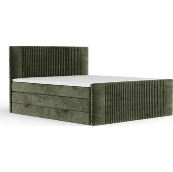 Postel Tmavě zelená boxspring postel s úložným prostorem 140x200 cm Bergamo – Maison de Rêve ID_1820254