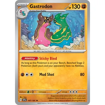 Karetní hra Gastrodon 107/191 - Surging Sparks Typ karty: Reverse Holo