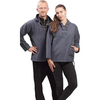 Unisex mikina s kapucí RAHUL antracitová L