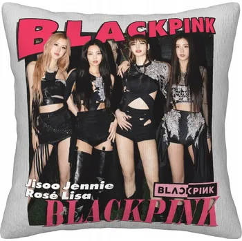Obraz STYLOVÝ DWUSTRONNY NADRUK ZÁMEK PODUSZKA K-POP BLACKPINK NAJWYŻSZEJ JAKOŚCI