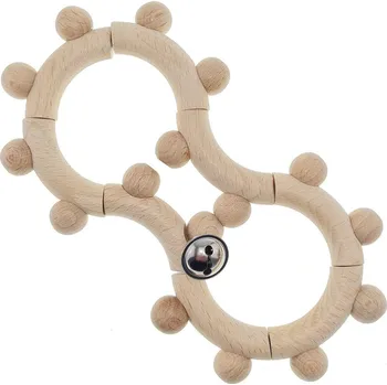 Hračka pro kojence Hess Chrastítko s rolničkou přírodní