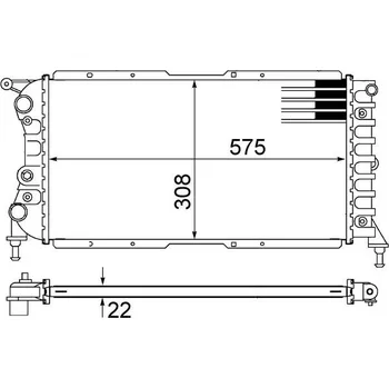 Motor automobilu Chladič, chlazení motoru MAHLE CR 1441 000S