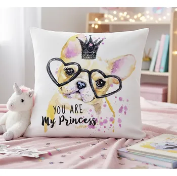 Polštář Dětský polštář SWEETEE - buldoček s brýlemi 40x40 cm Varianta: Povlak na polštář, 40x40 cm