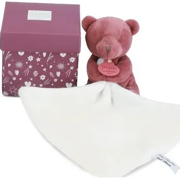 Hračka pro nejmenší Doudou et Compagnie Paris | Doudou Můj malý medvídek 10 cm vínový