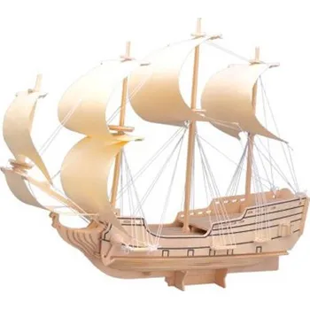 3D puzzle Woodcraft construction kit | Woodcraft Dřevěné 3D puzzle Loď plachetnice Orel
