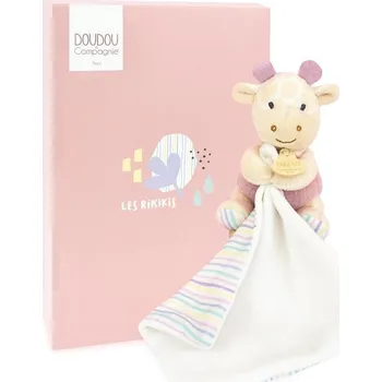 Hračka pro nejmenší Doudou et Compagnie Paris | Doudou Plyšová žirafa s dečkou 11 cm