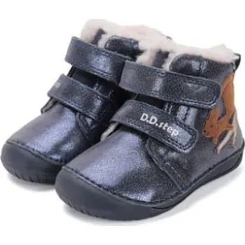 Dívčí obuv D.D.Step Barefoot zimní boty W070-52214 Royal Blue EUR 23