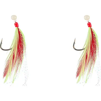 Umělá nástraha Návazec na makrely Grandwave Daiwa 135 cm - Barva: Červená / Žĺutá s peřím