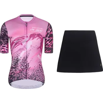 cyklistický dres RIVANELLE ROSESCAPE - růžová/fialová/černá