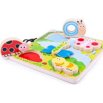 Dřevěná hračka Tidlo Senzorické puzzle Hmyz